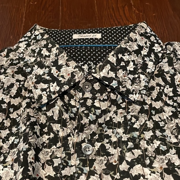 Men’s Bugatchi Shaped Fit Collared Cotton Button Down Long Sleeve Shirt Large - Picture 6 of 16